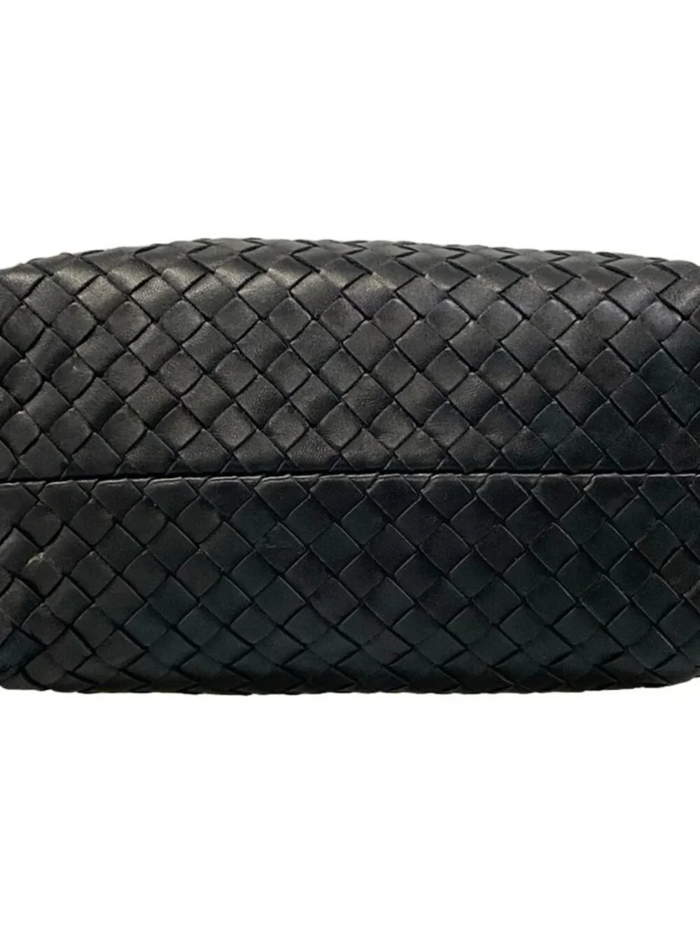 BOTTEGA VENETA Intrecciato  Black Leather Handbag